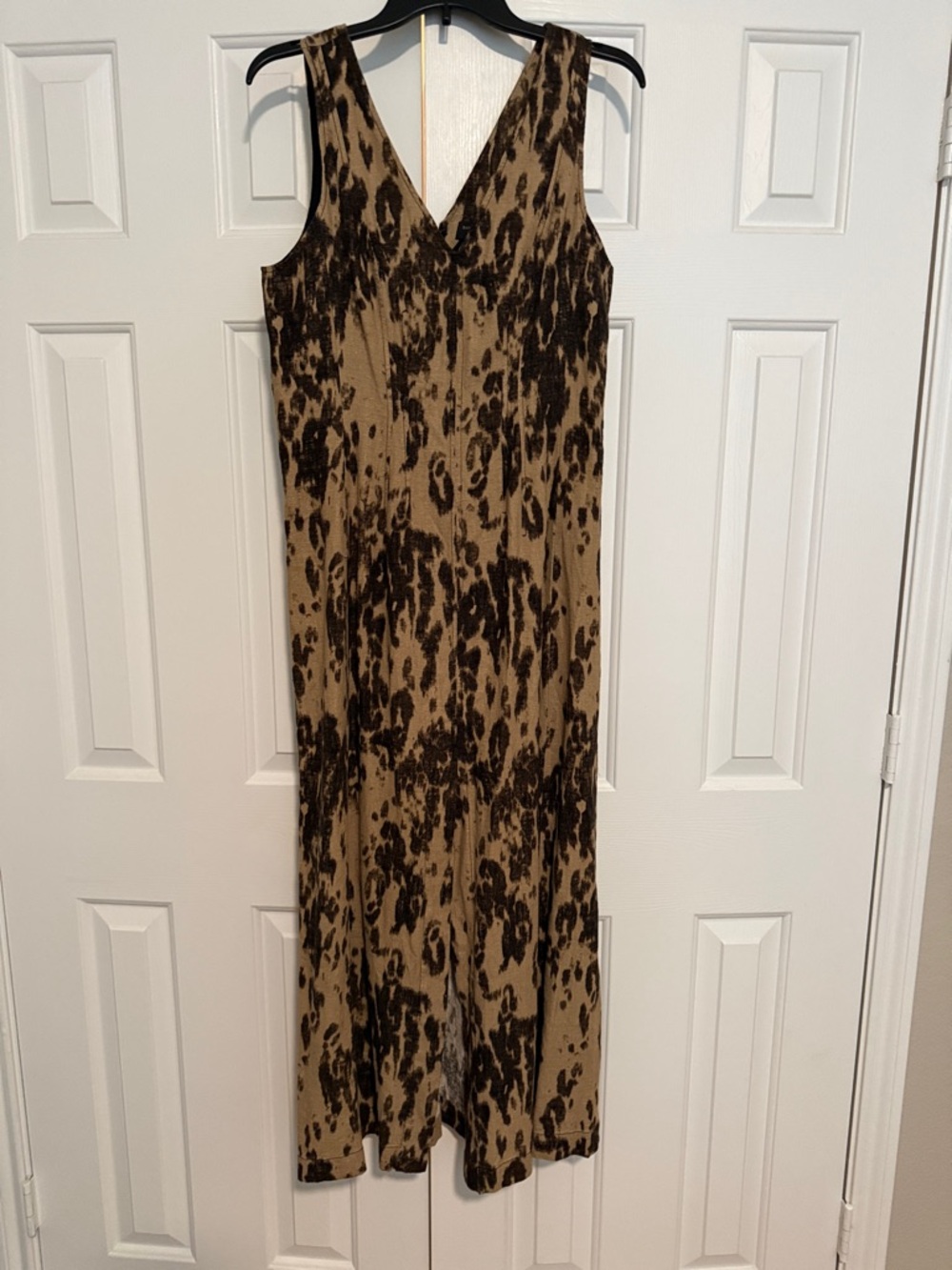 Banana Republic Brown and Black Animal Print Dress.